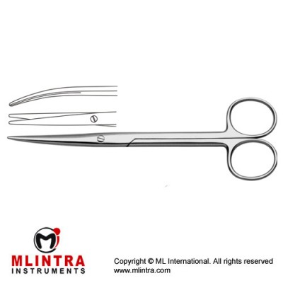 Lexer-Fino Delicate Dissecting Scissor Curved - Slender Pettern Stainless Steel, 16.5 cm - 6 1/2"